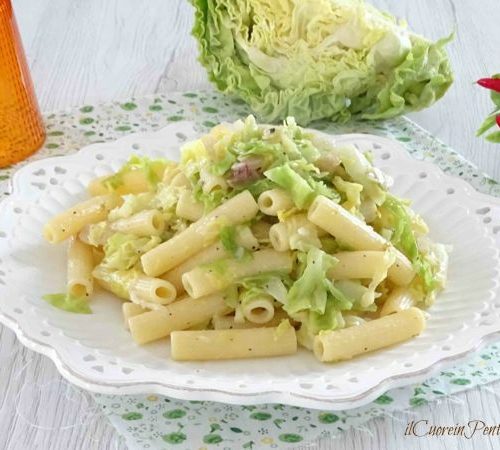 fusilli verza e pancetta